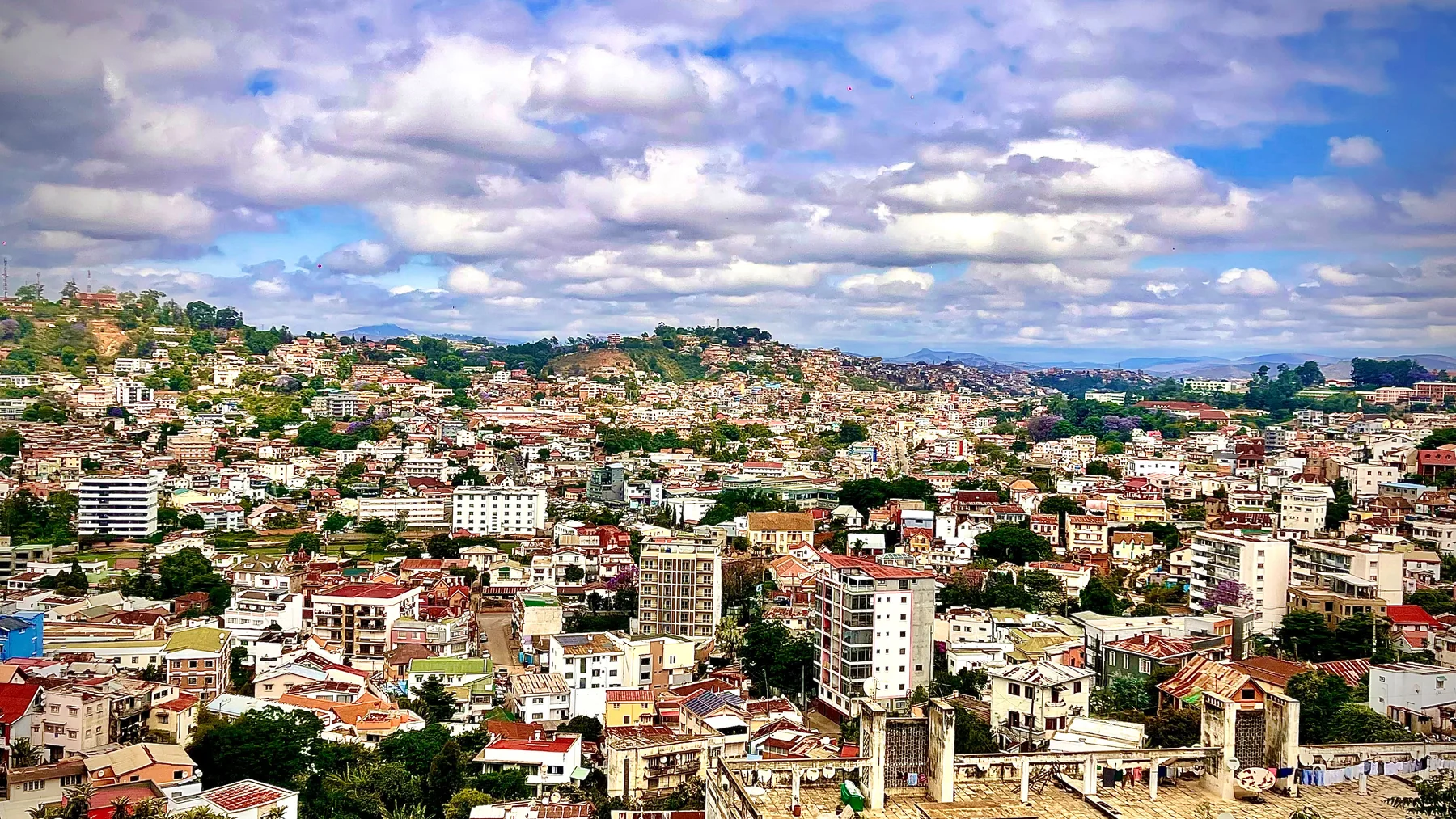 A wide view across the roofs and hills of Antananarivo